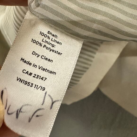 Talbots Linen Blazer Womens Petite 10 10P White Coastal Jacket Single Button - Picture 5 of 7